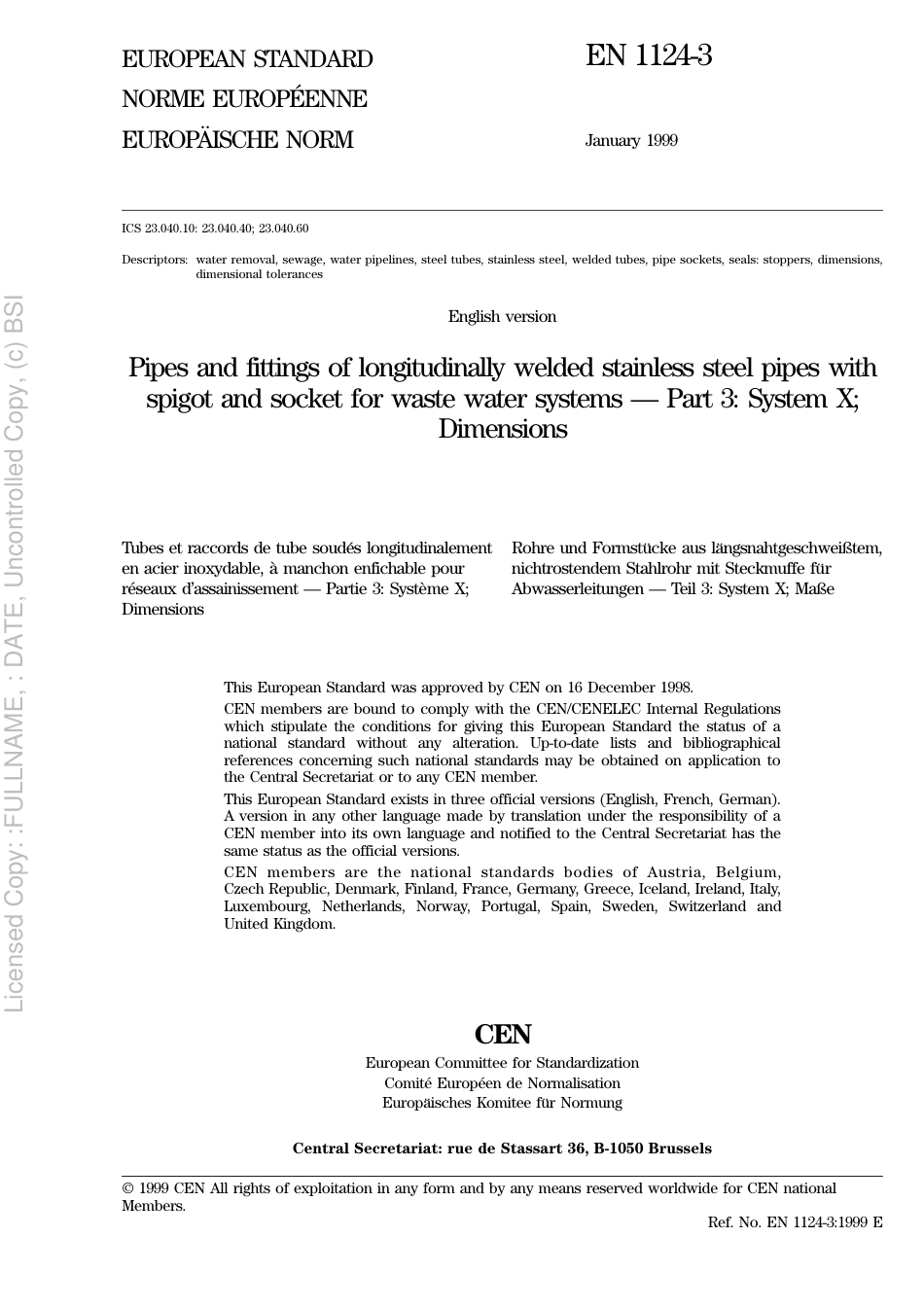 BS EN 1124-3 1999.pdf_第3页