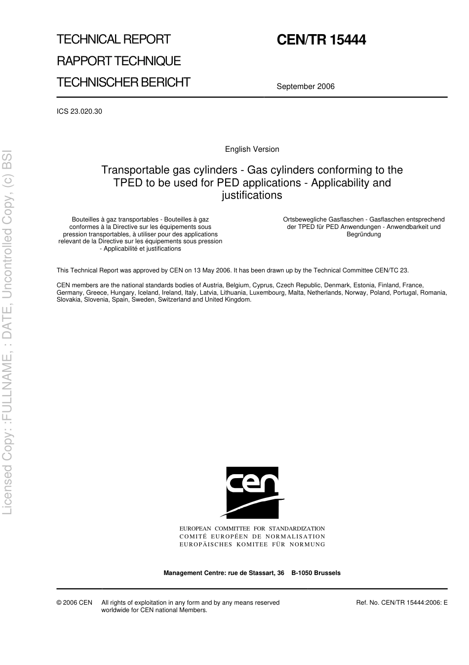 PD CEN TR 15444 2006.pdf_第3页