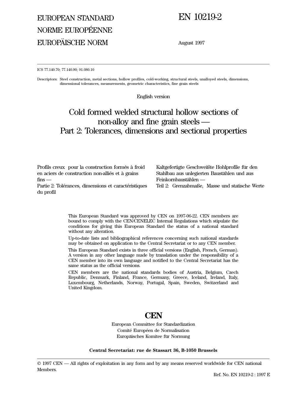 BS EN 10219-2 (Cold-formed welded steel hollow section).pdf_第3页