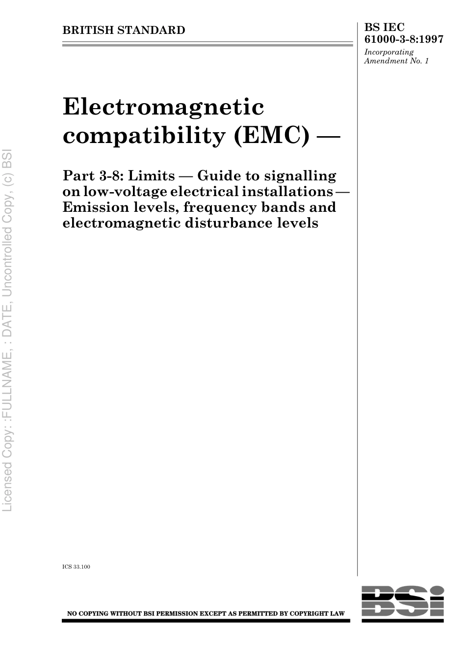 BS IEC 61000-3-8 1997.pdf_第1页