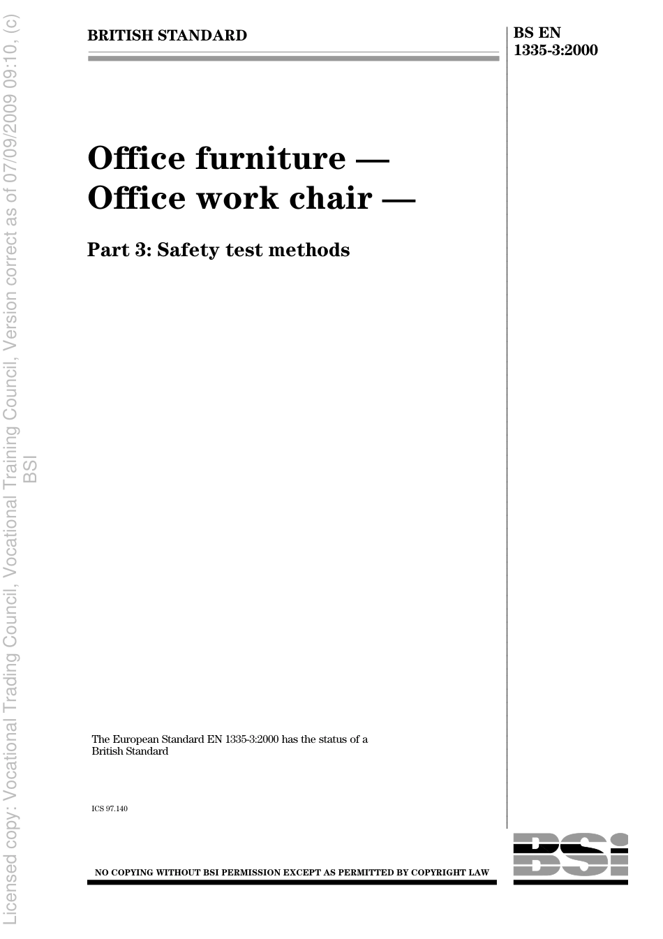 BS EN 1335-3 2000.pdf_第1页