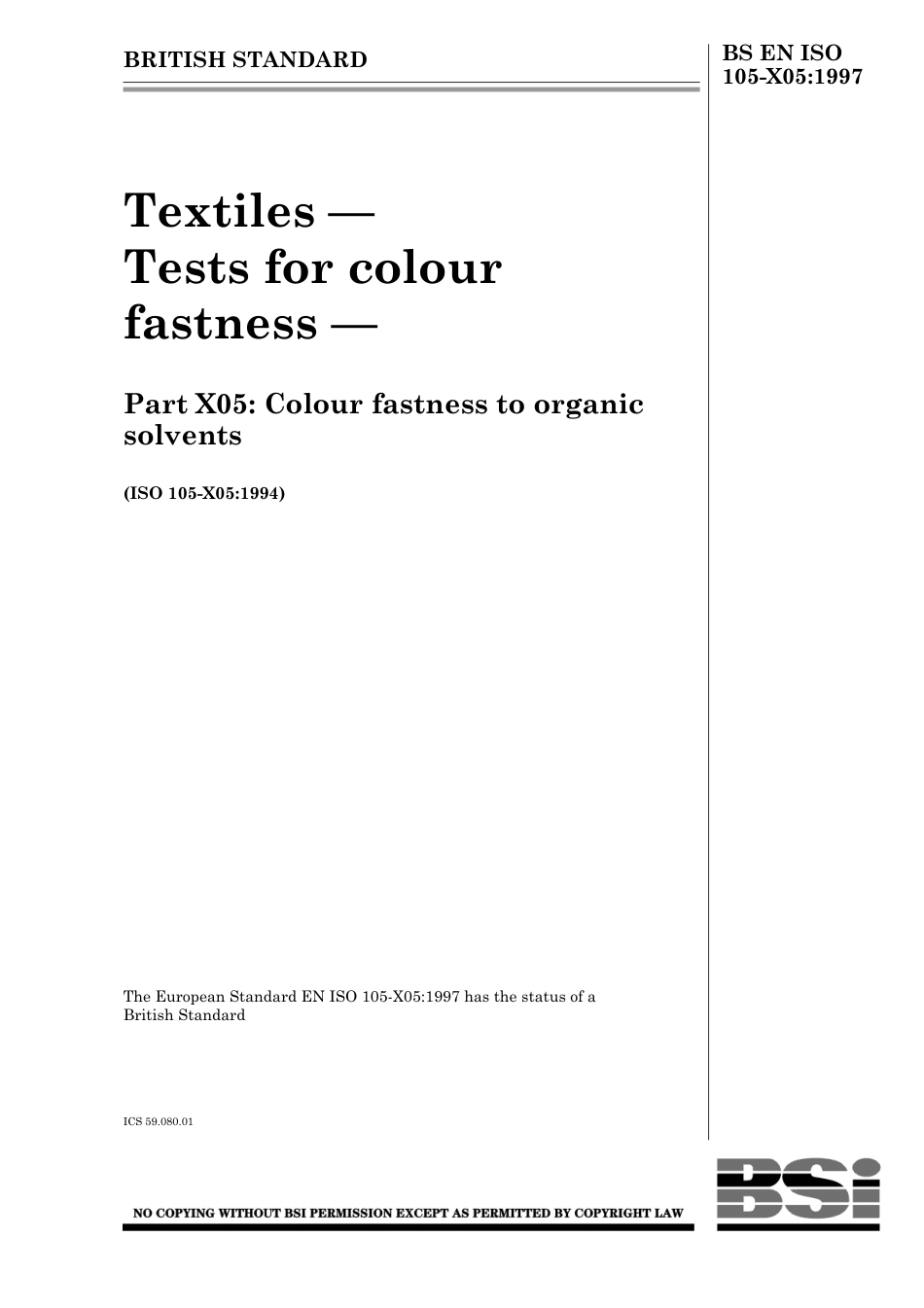 BS EN ISO 105-X05 1997.pdf_第1页