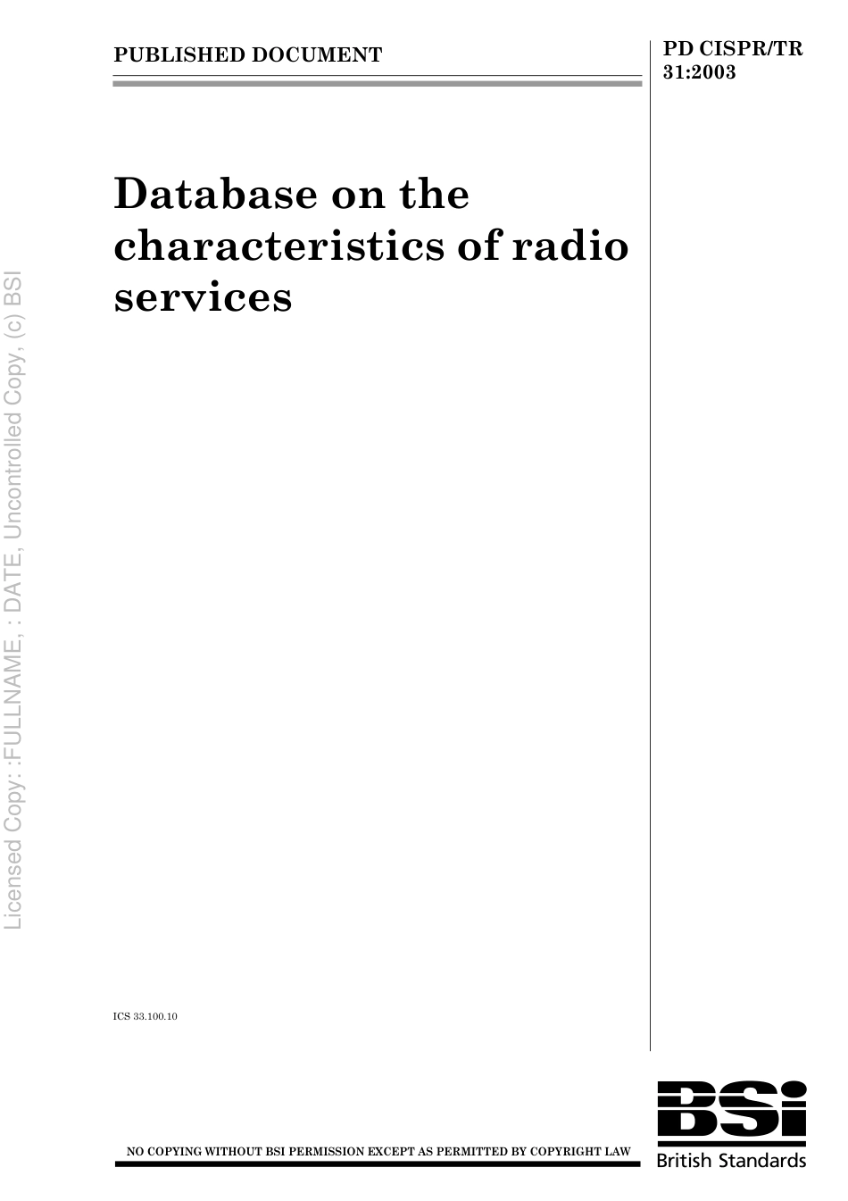 PD CISPR-TR 31 2003.pdf_第1页