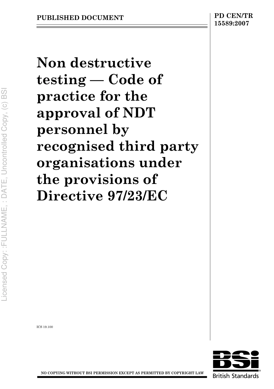 PD CEN TR 15589 2007.pdf_第1页