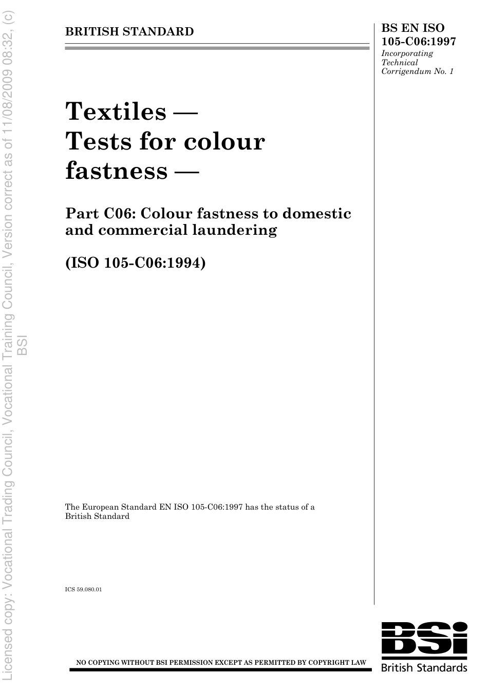 BS EN ISO 105-C06 1997.pdf_第1页