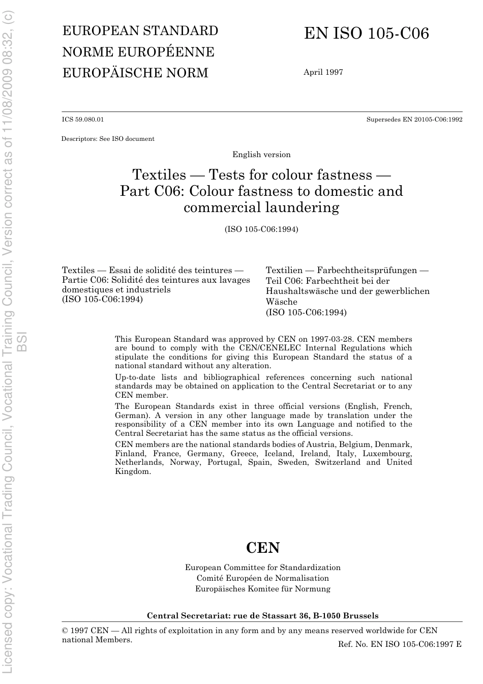 BS EN ISO 105-C06 1997.pdf_第3页