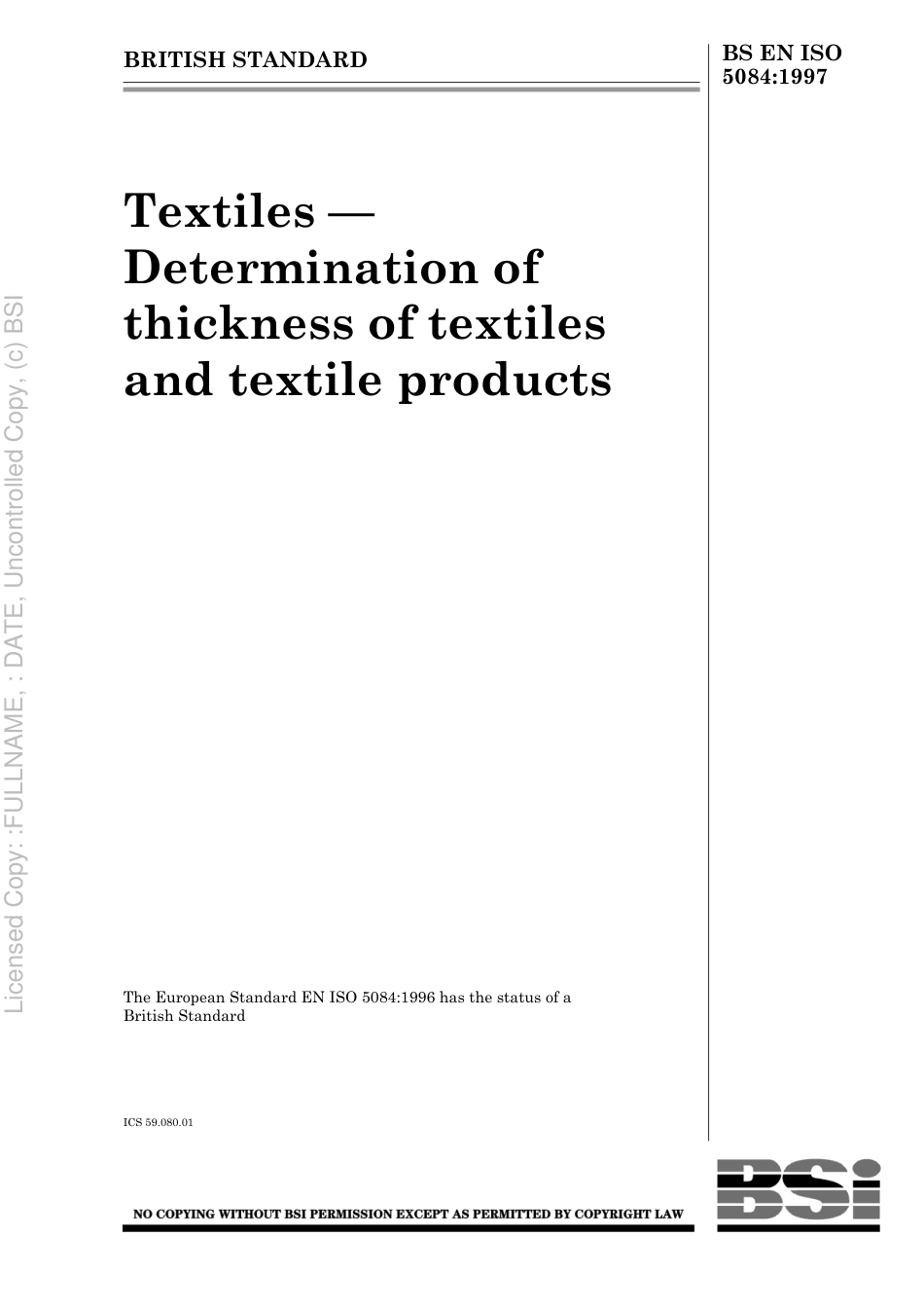 BS EN ISO 5084 1997.pdf_第1页