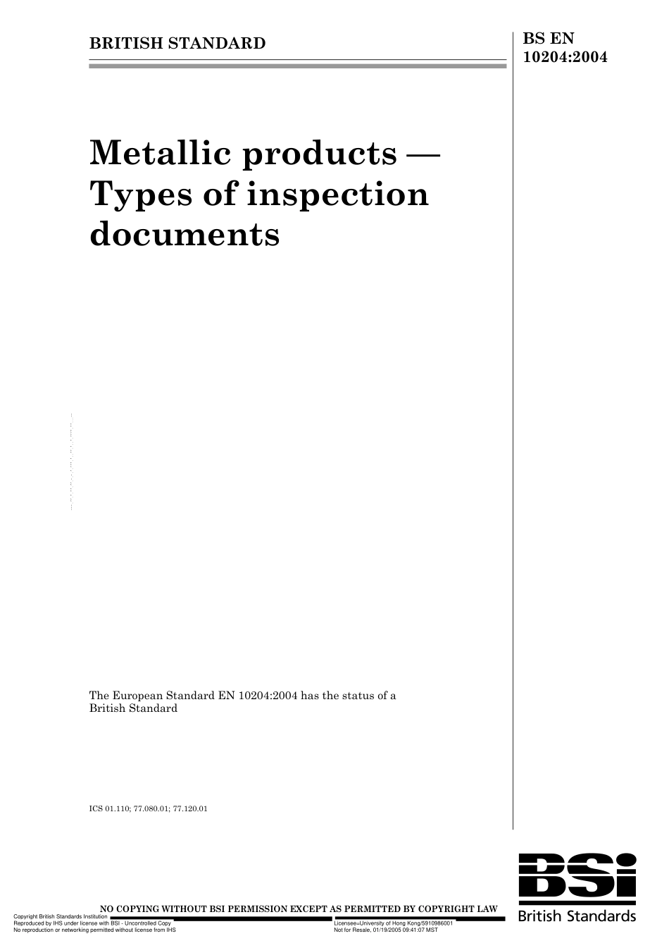BS EN 10204 (metallic products, inspection doc.).pdf_第1页
