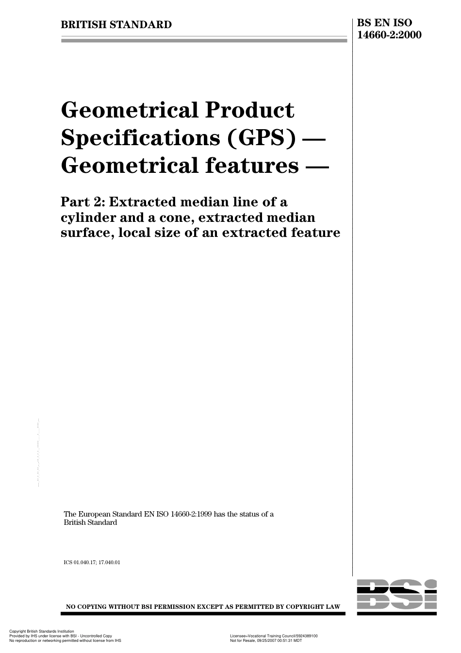 BS EN ISO 14660-2 2000.pdf_第1页