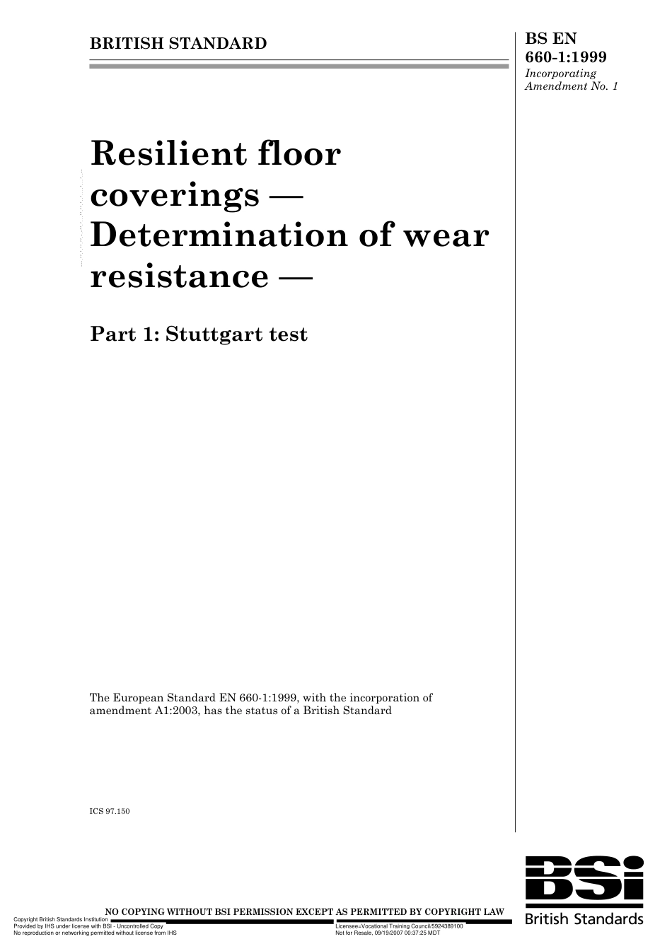 BS EN 660-1 1999 (A1).pdf_第1页