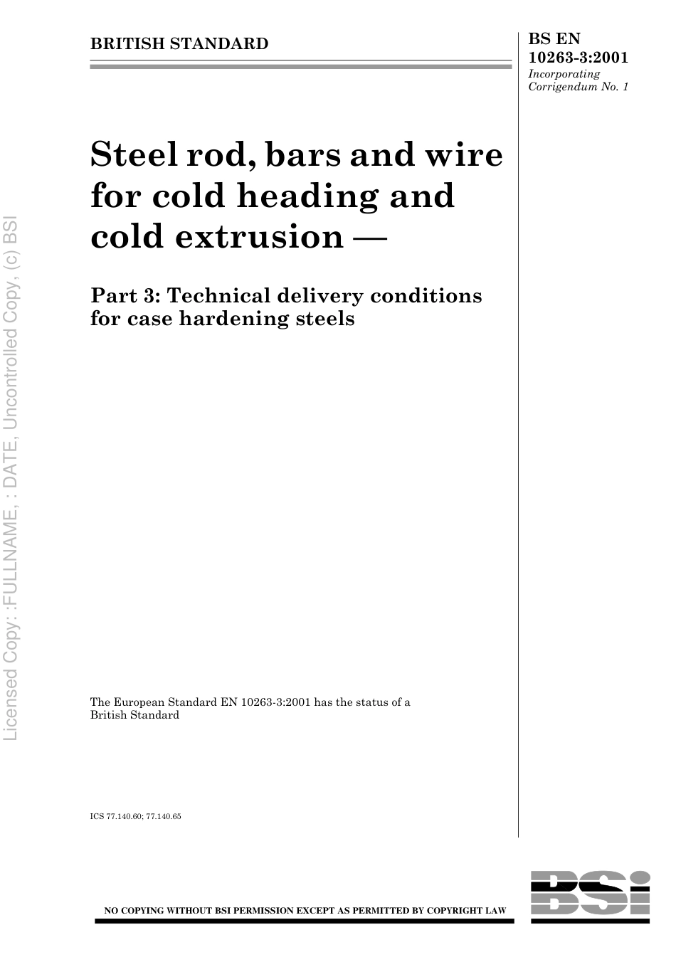 BS EN 10263-3 2001.pdf_第1页