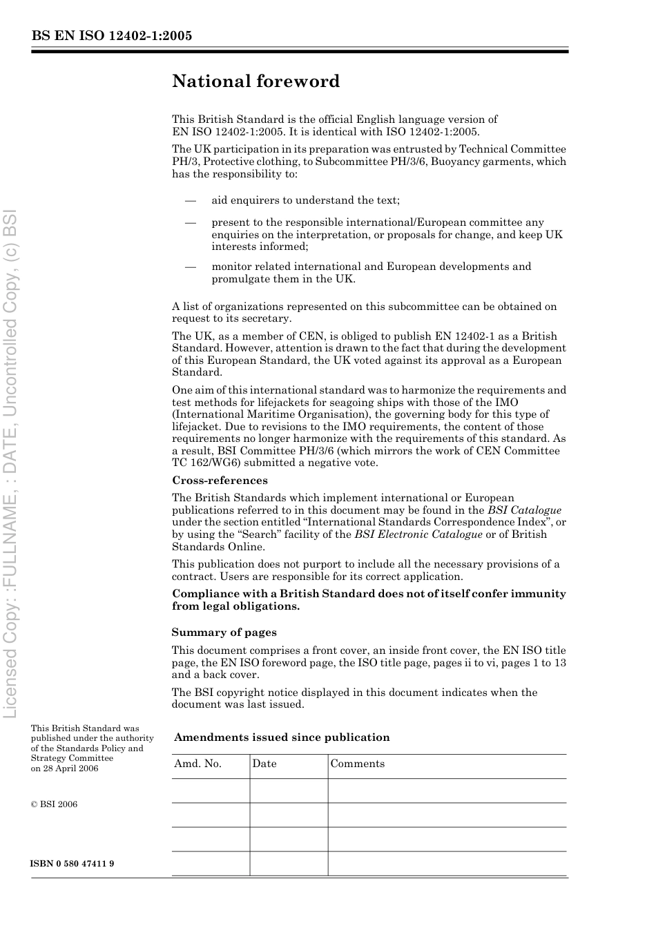 BS EN ISO 12402-1 2005.pdf_第2页