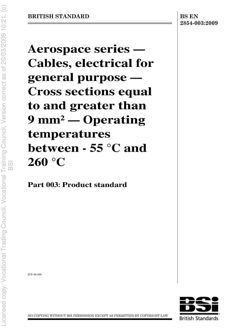 BS EN 2854-003 2009.pdf_第1页