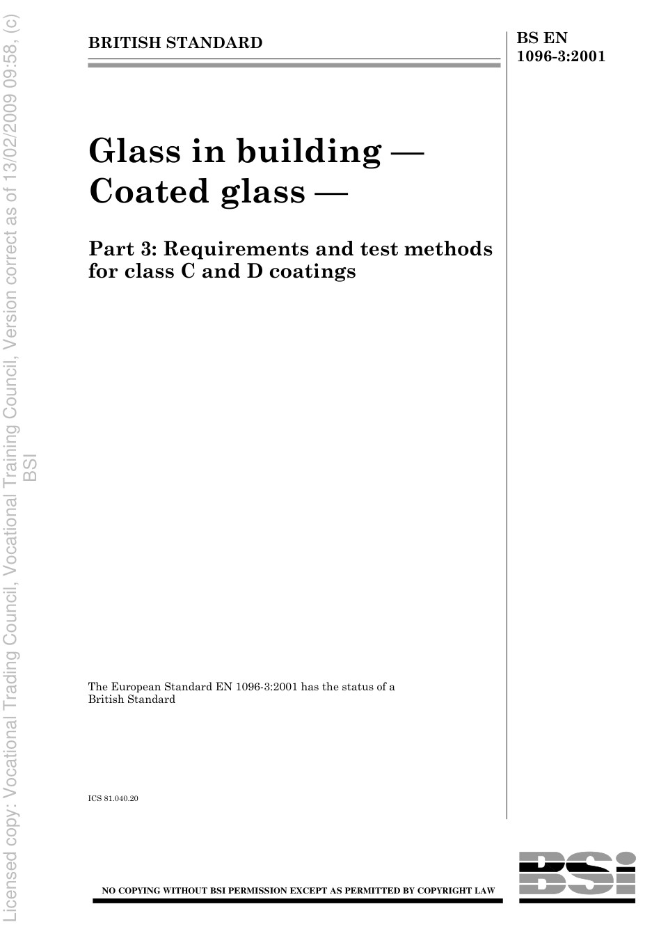 BS EN 1096-3 2001.pdf_第1页