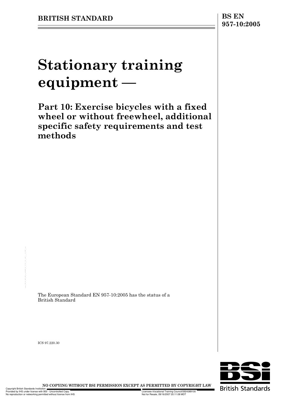 BS EN 957-10 2005.pdf_第1页