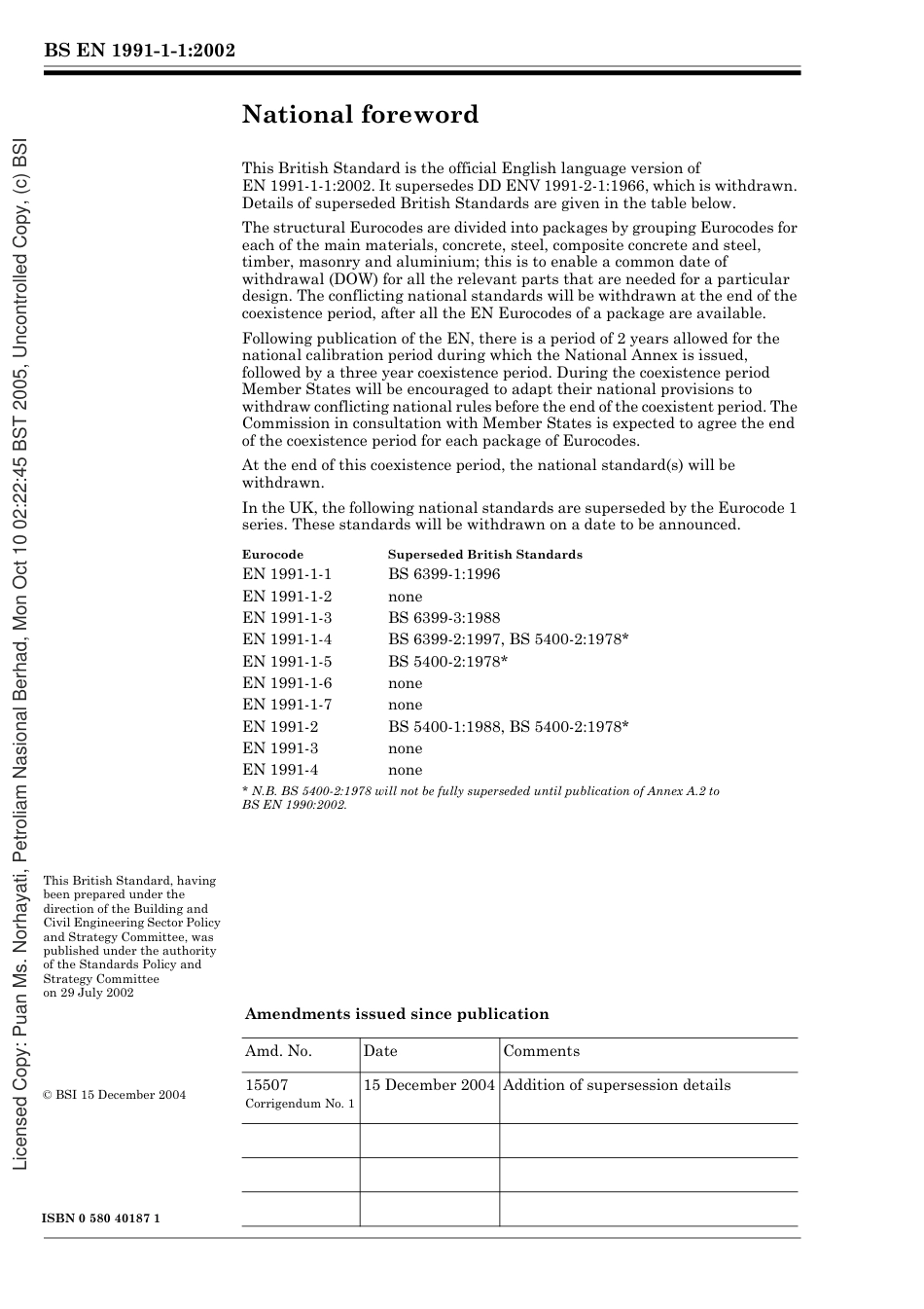 BS EN 1991-1-1 2002 - Eurocode 1 - Basis of design actions.pdf_第2页