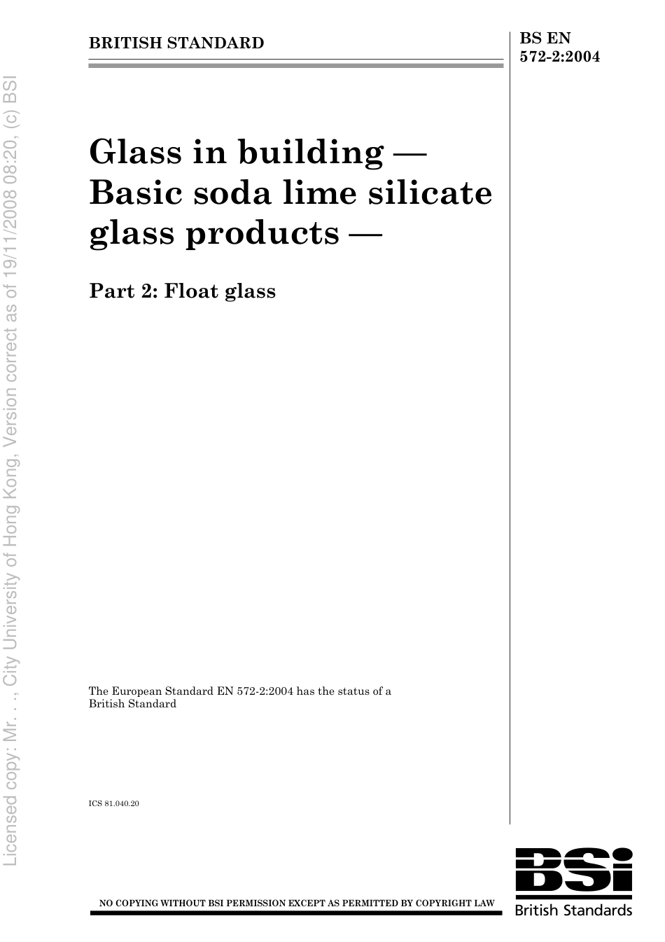 BS EN 572-2 2004.pdf_第1页