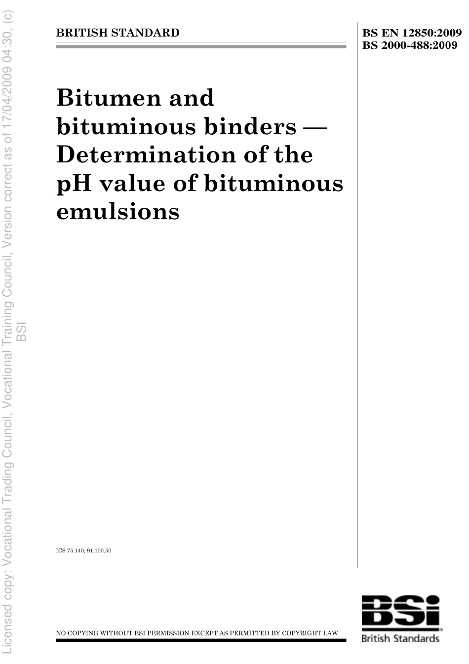 BS EN 12850 2009.pdf_第1页