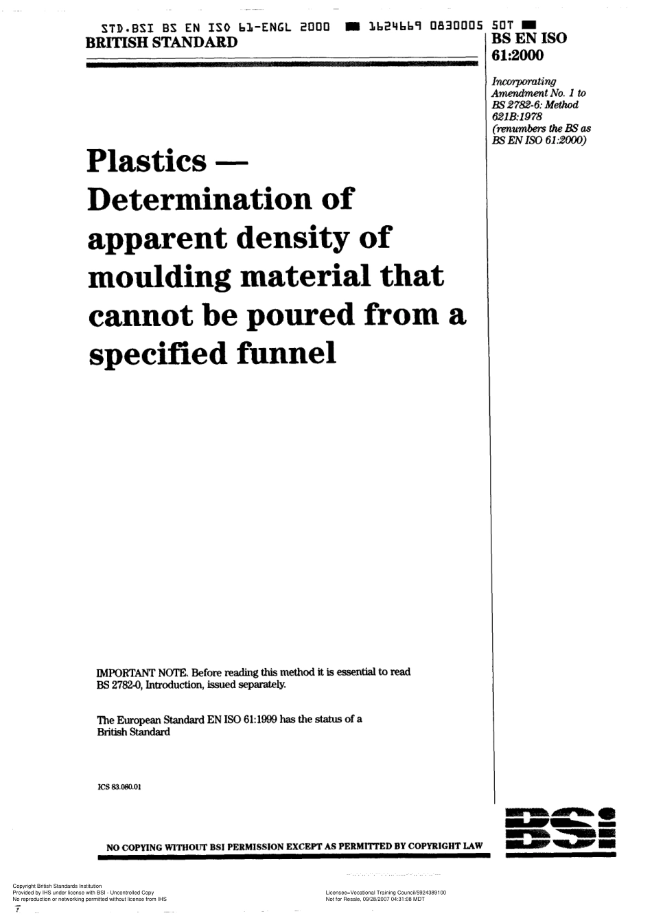 BS EN ISO 61 2000 (A1).pdf_第1页