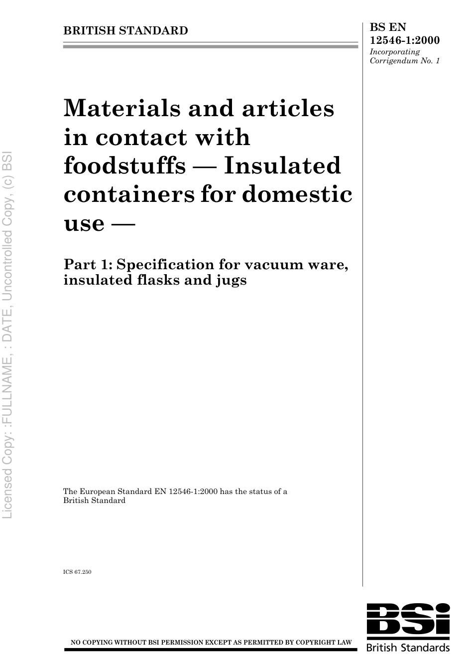 BS EN 12546-1 2000.pdf_第1页