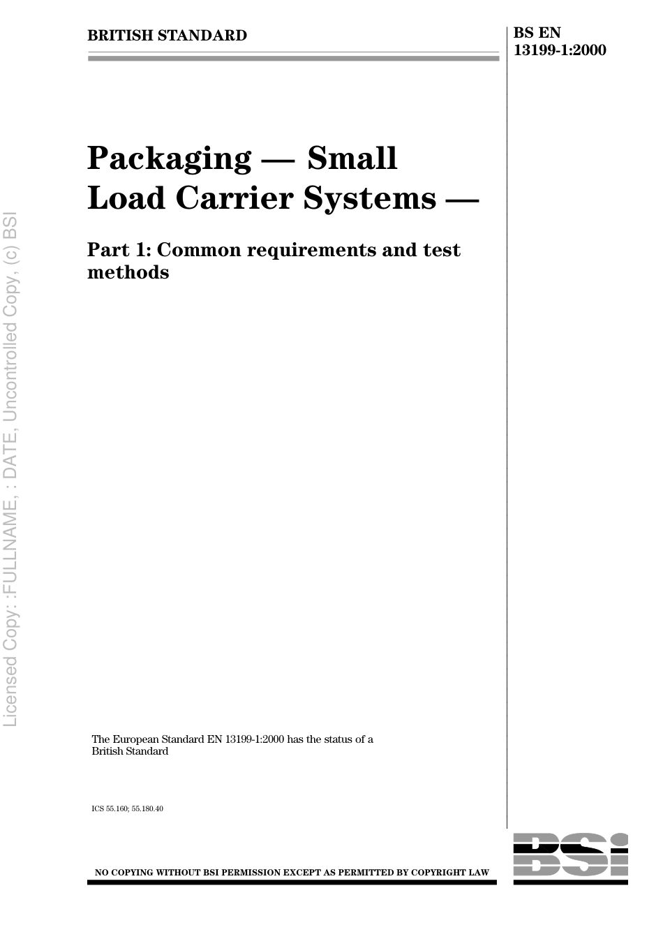 BS EN 13199-1 2000.pdf_第1页