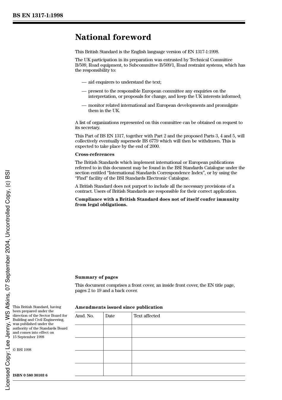 BS EN 1317-1_1998 Road restraint systems Part 1 Terminology and general criteria for test methods.pdf_第3页