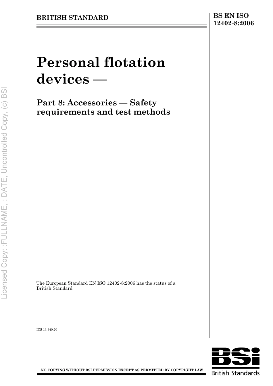 BS EN ISO 12402-8 2006.pdf_第1页