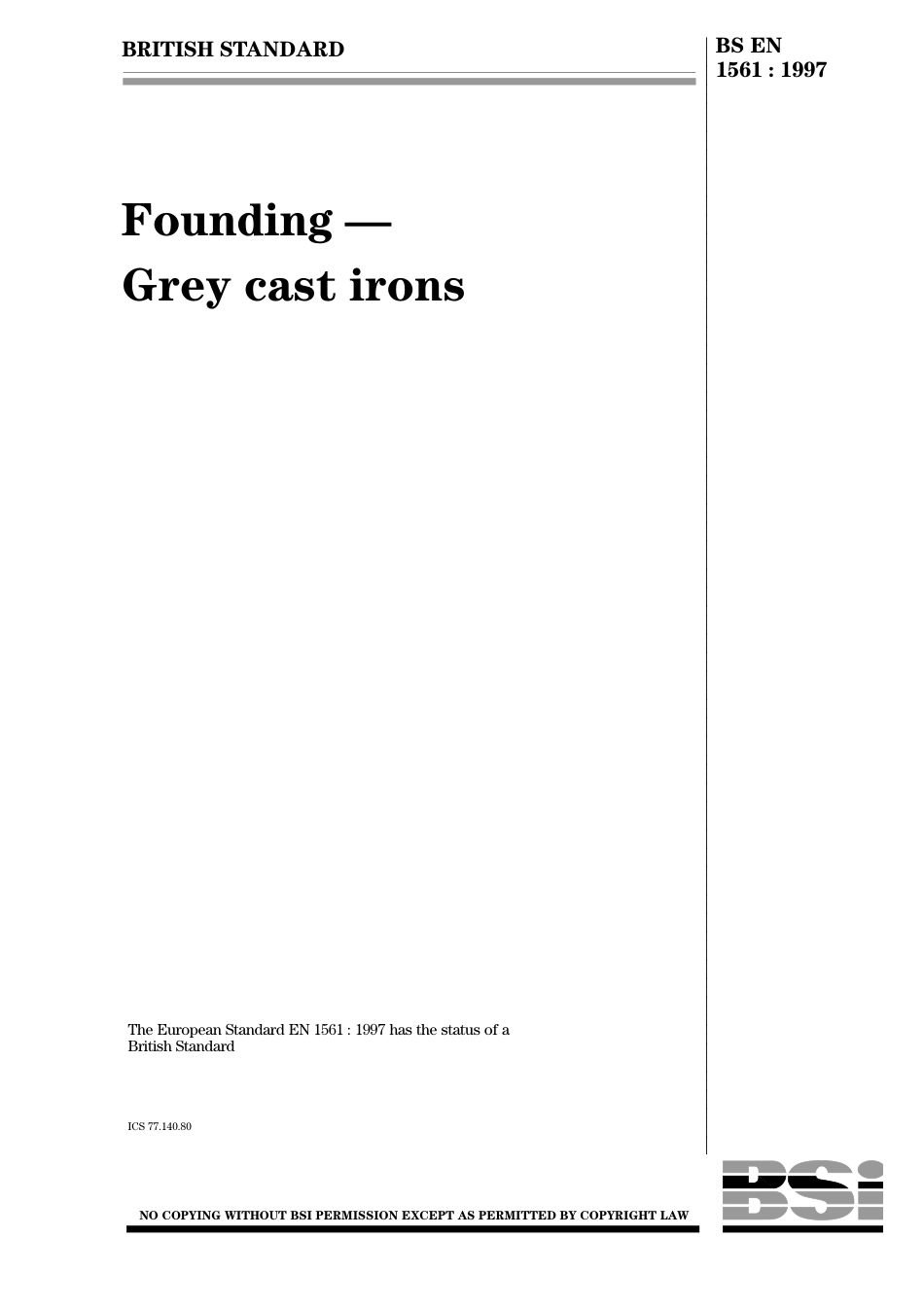 BS EN 1561(founding-grey cast iron).pdf_第1页