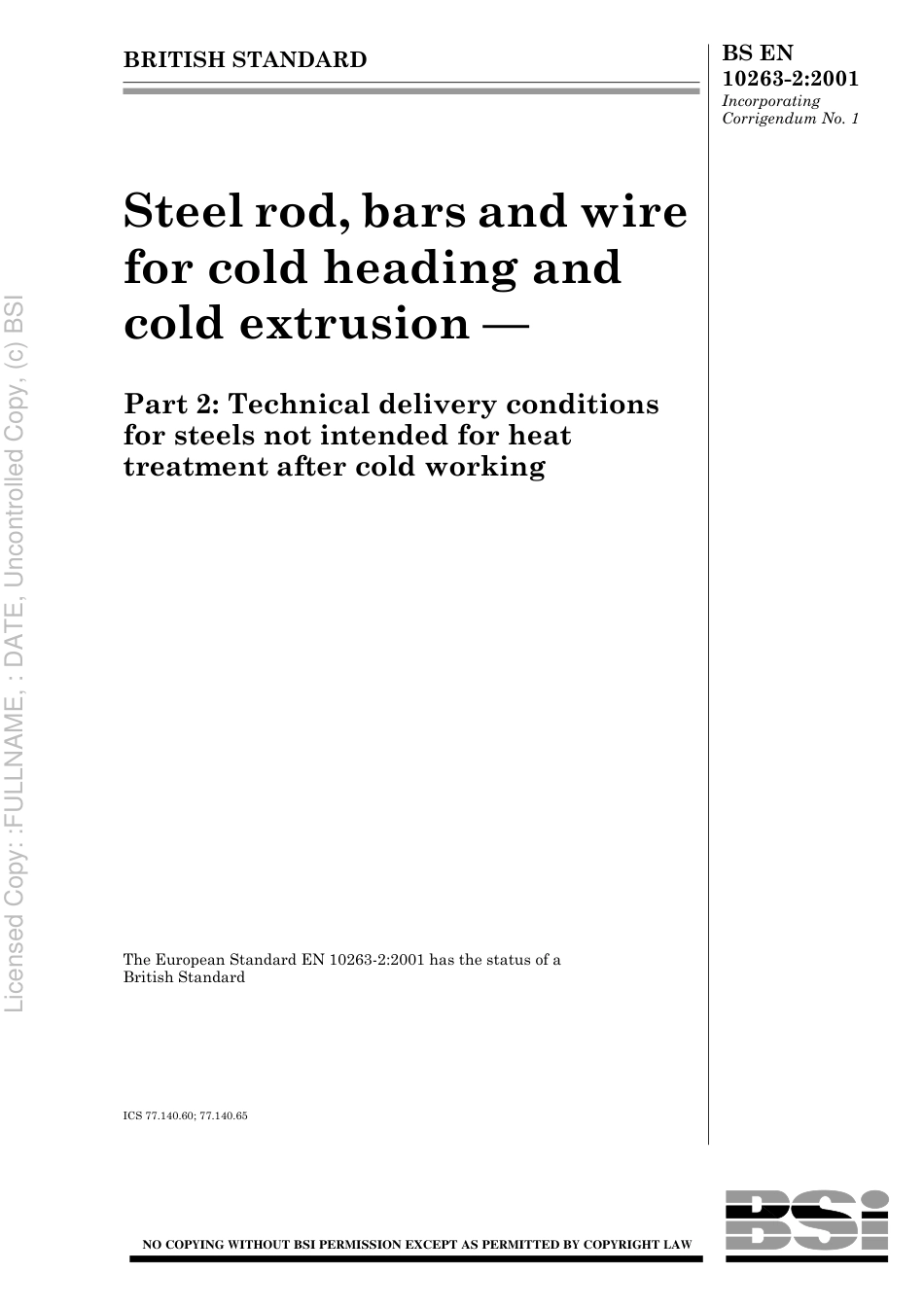 BS EN 10263-2 2001.pdf_第1页