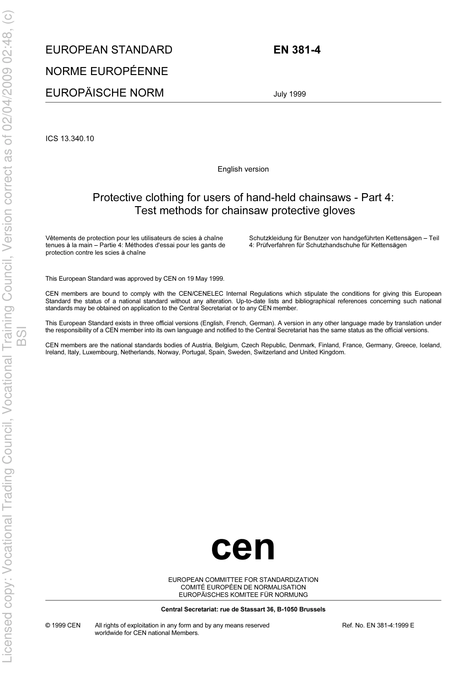 BS EN 381-4 1999.pdf_第3页