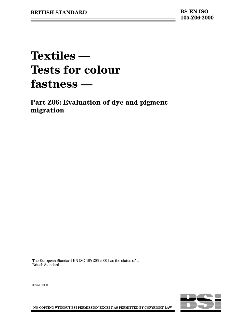 BS EN ISO 105-Z06 2000.pdf_第1页