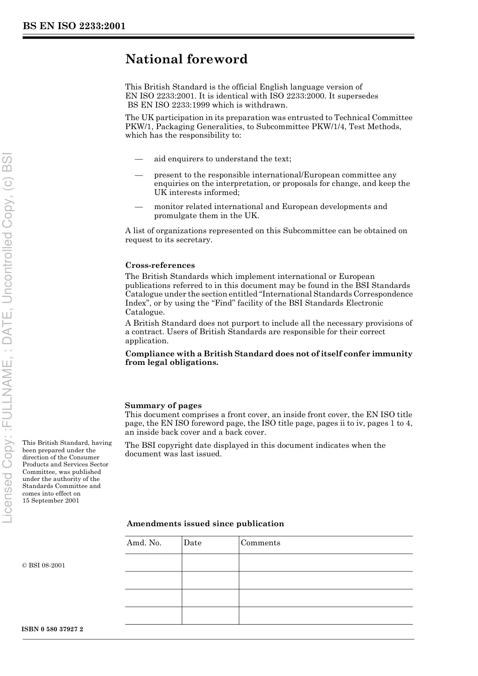 BS EN ISO 2233 2001.pdf_第2页