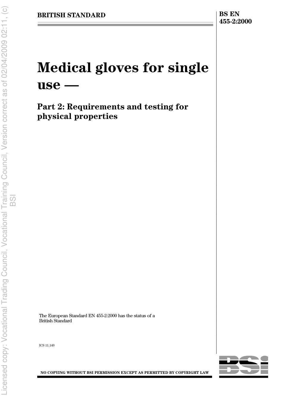 BS EN 455-2 2000.pdf_第1页