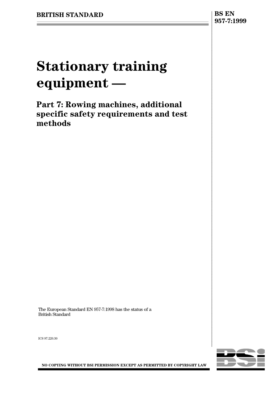 BS EN 957-7 1999.pdf_第1页