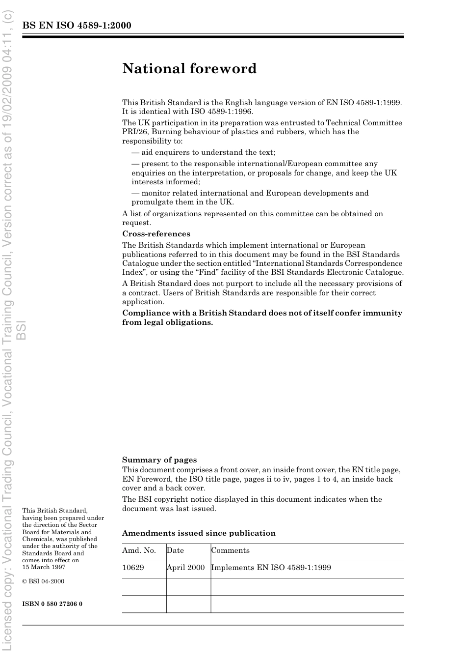 BS EN ISO 4589-1 2000.pdf_第2页