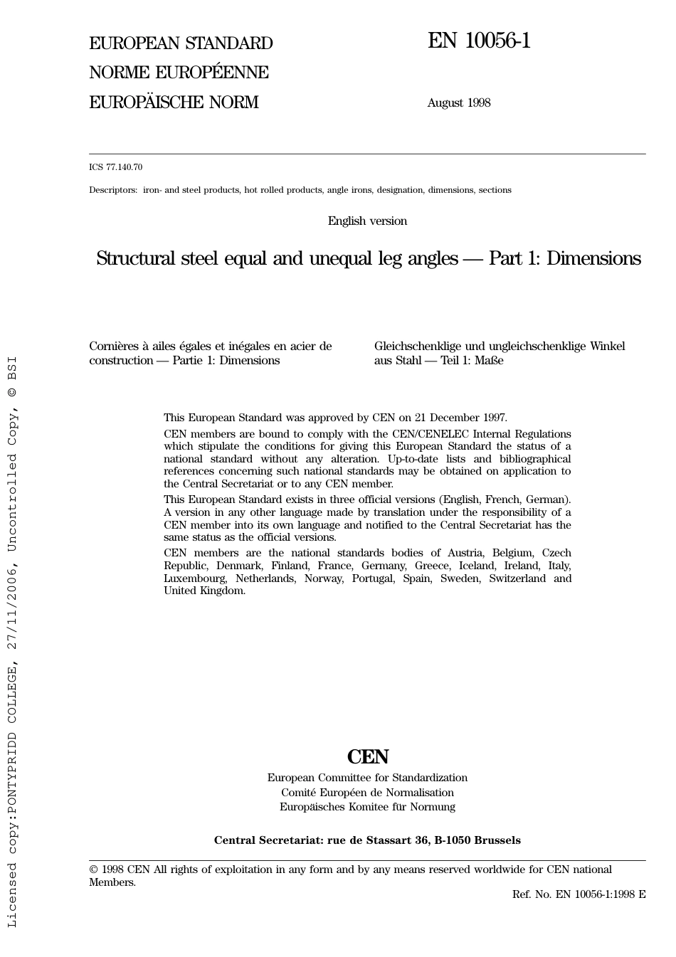 BS EN 10056-1-1999 Structural steel equal and unequal leg angles. Dimensions.pdf_第3页