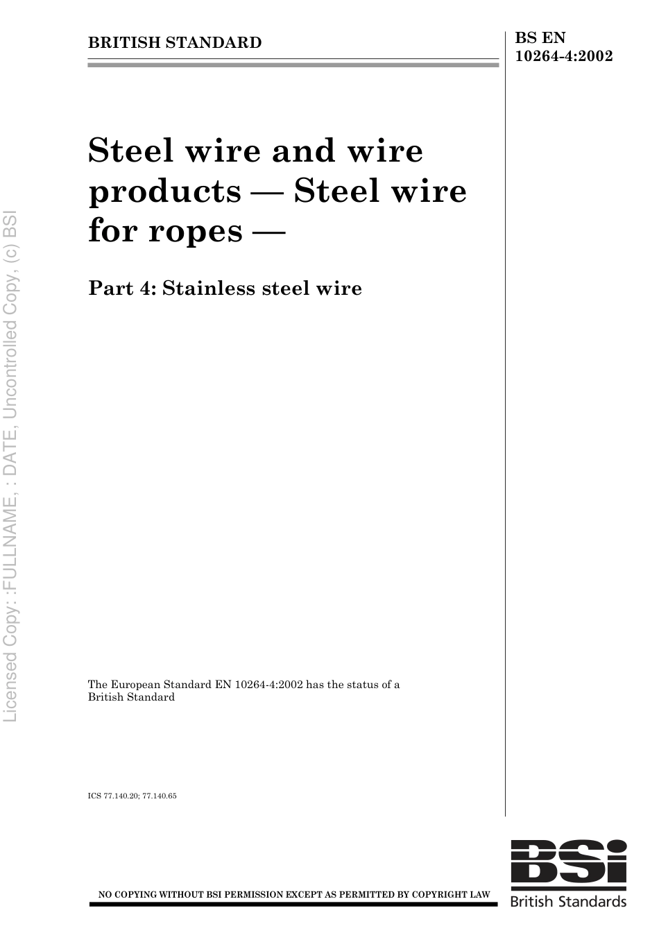 BS EN 10264-4 2002.pdf_第1页