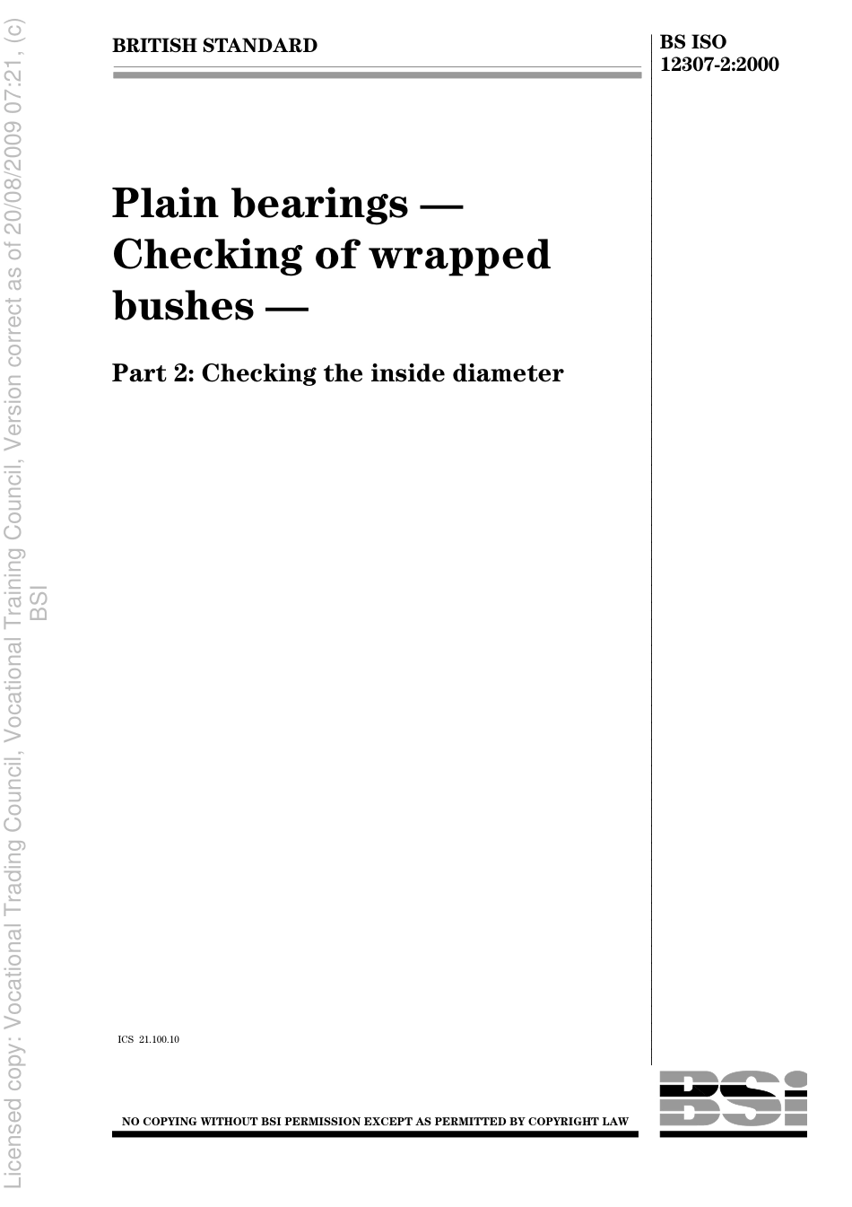 BS ISO 12307-2 2000.pdf_第1页