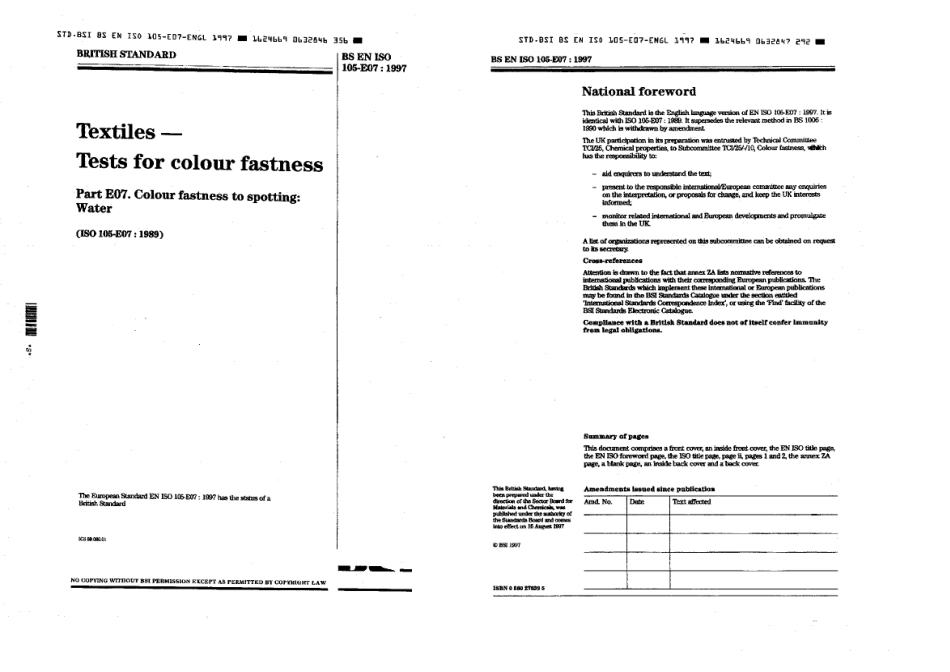 BS EN ISO 105-E07 1997.pdf_第1页