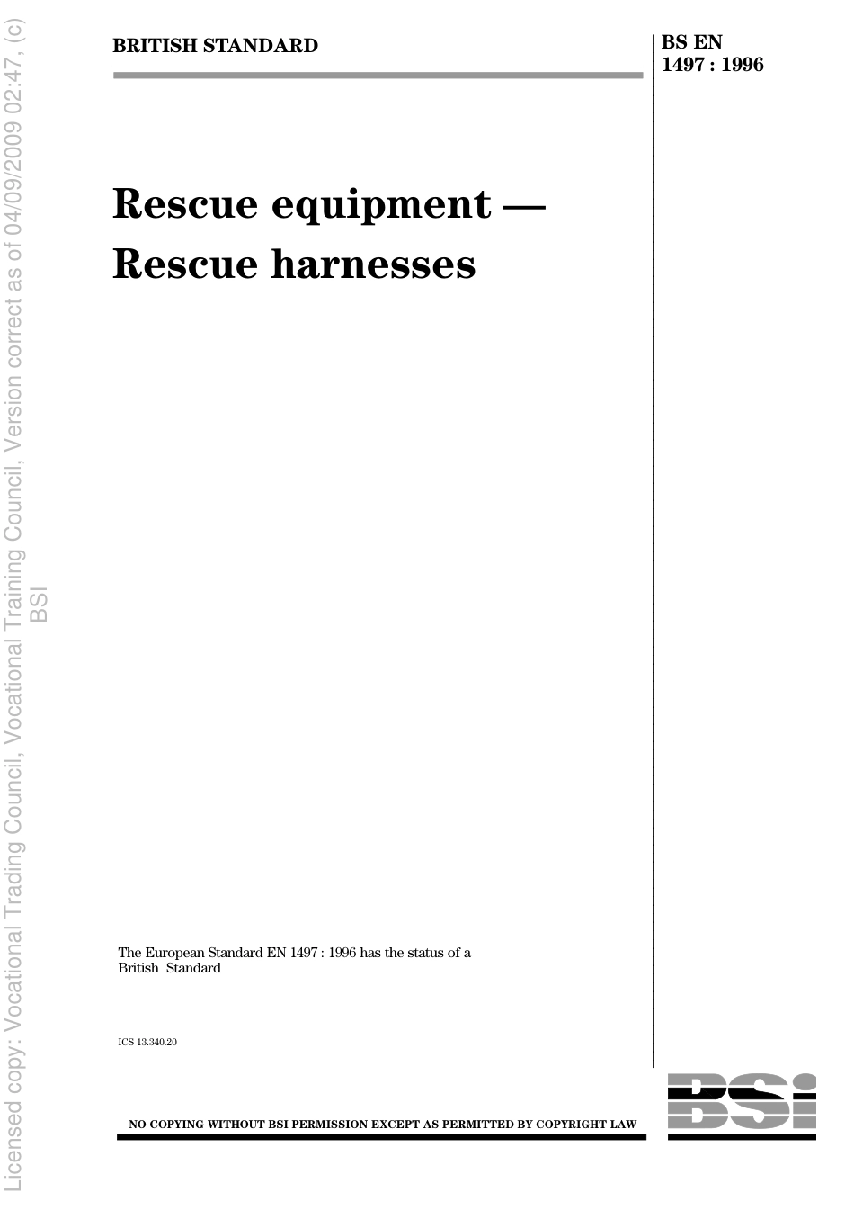 BS EN 1497 1996.pdf_第1页