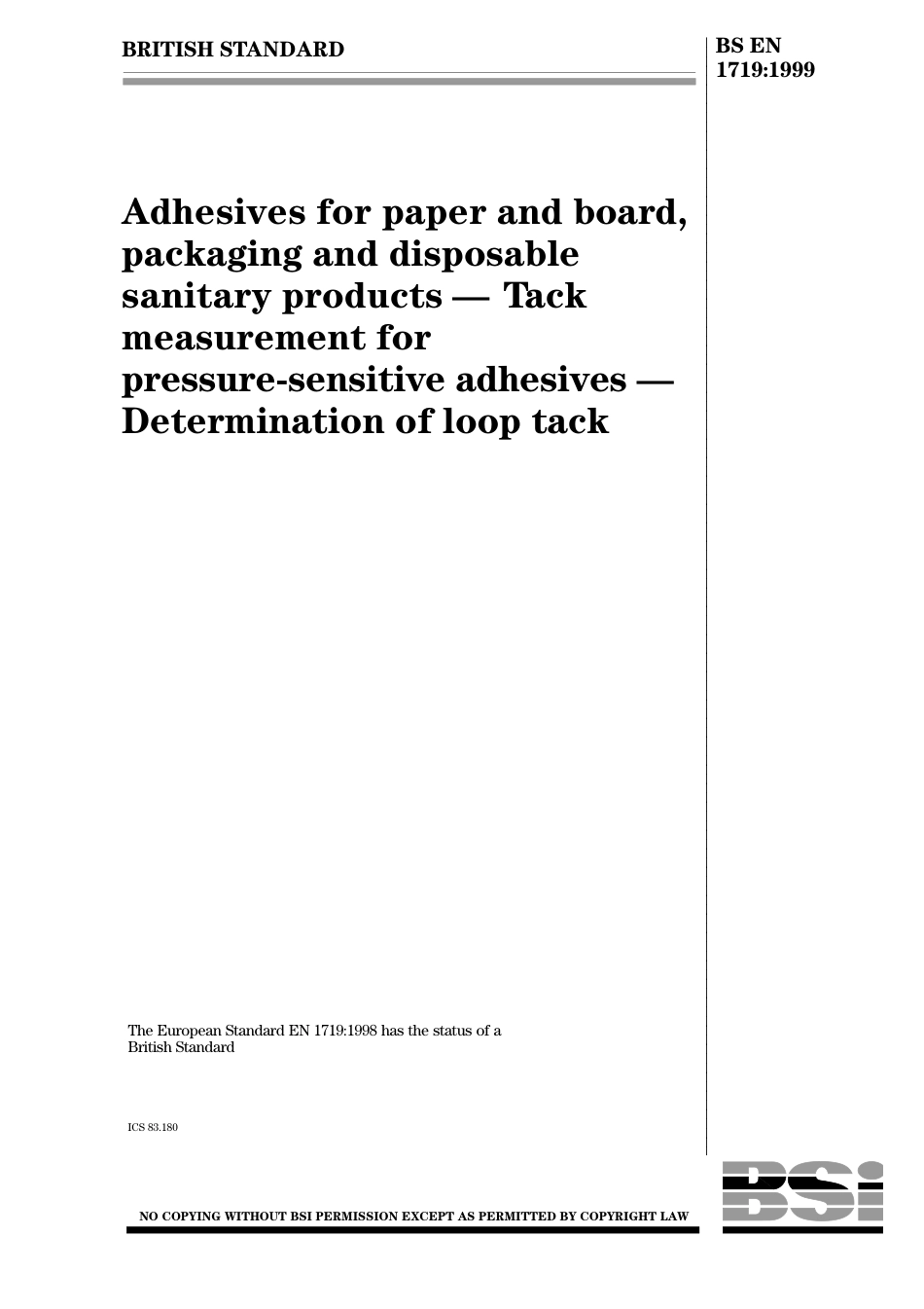 BS EN 1719 1999.pdf_第1页