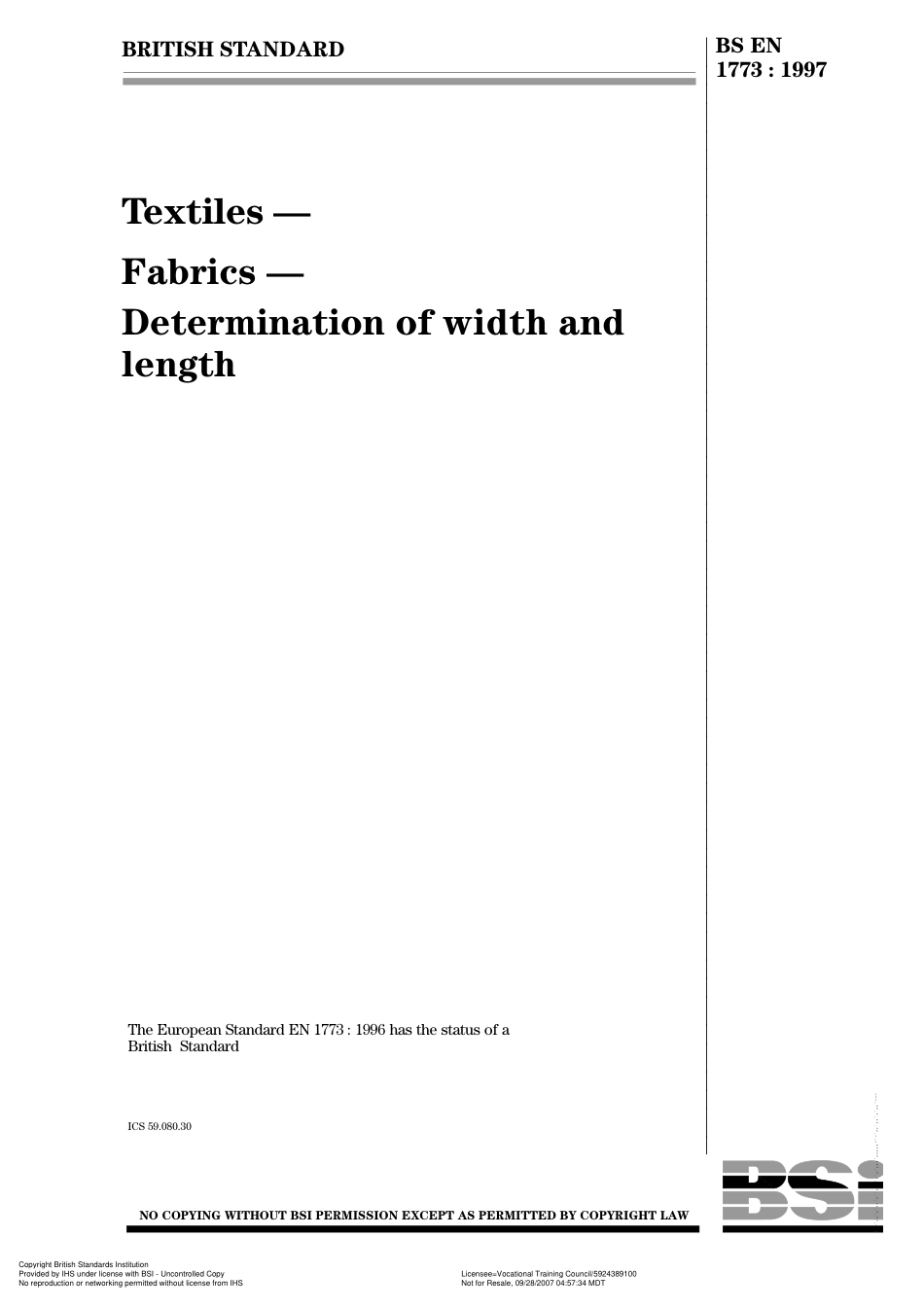 BS EN 1773 1997.pdf_第1页