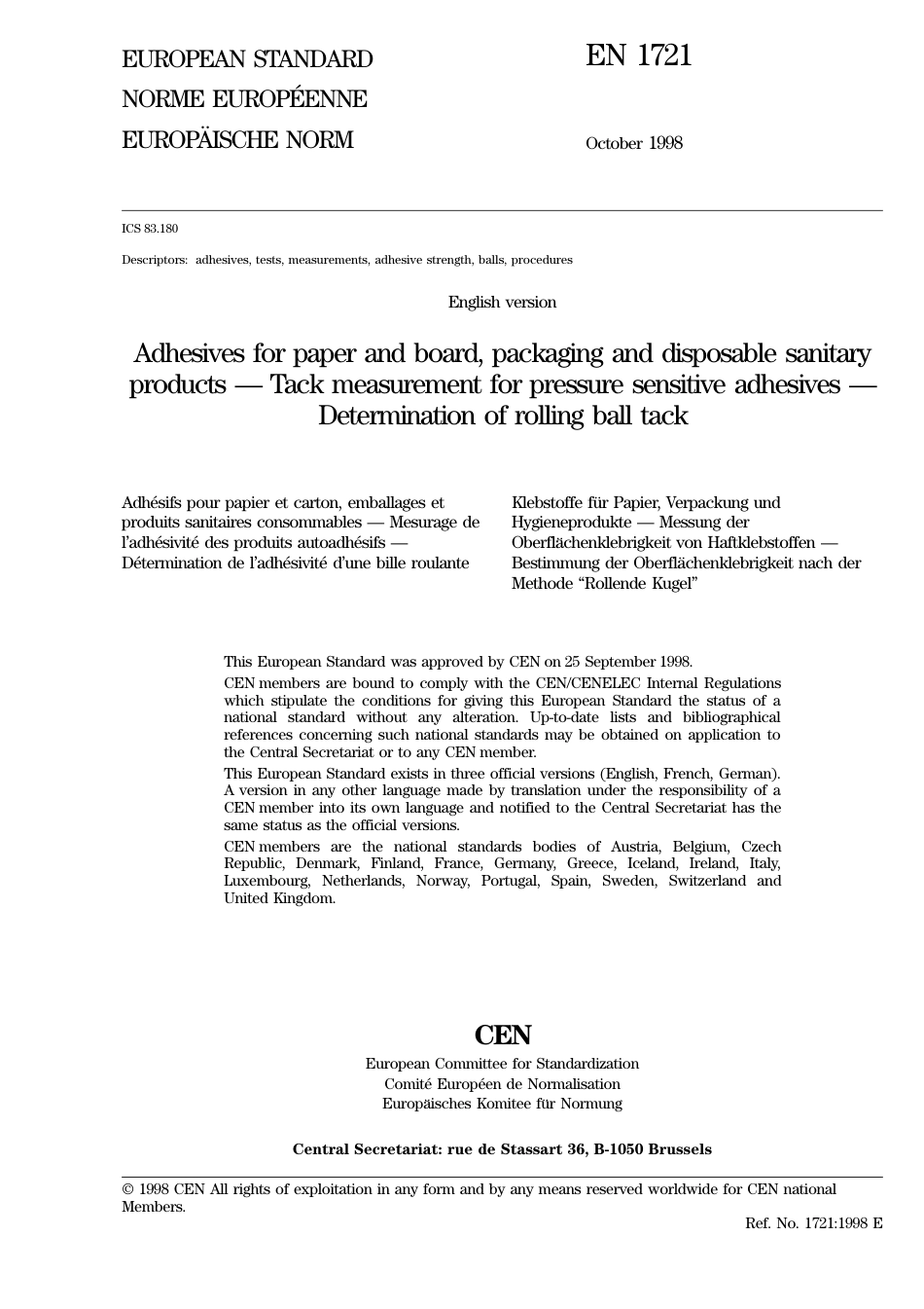 BS EN 1721 1999.pdf_第3页