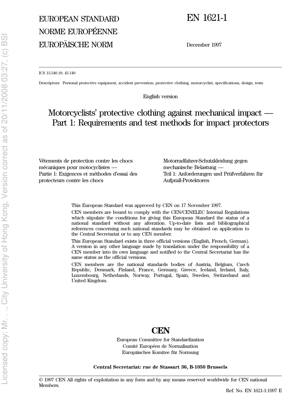 BS EN 1621-1 1998.pdf_第3页