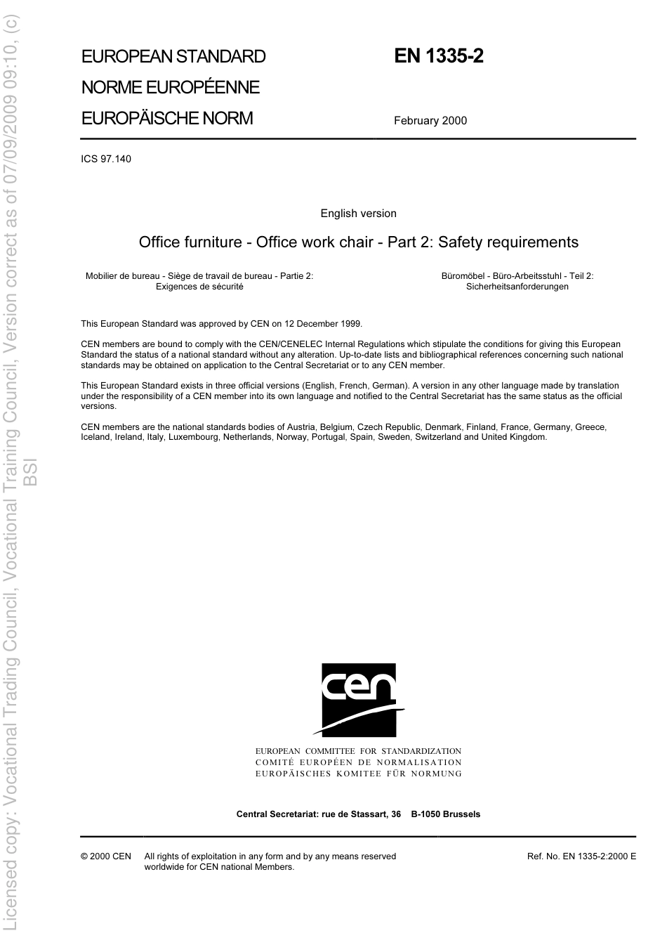 BS EN 1335-2 2000.pdf_第3页