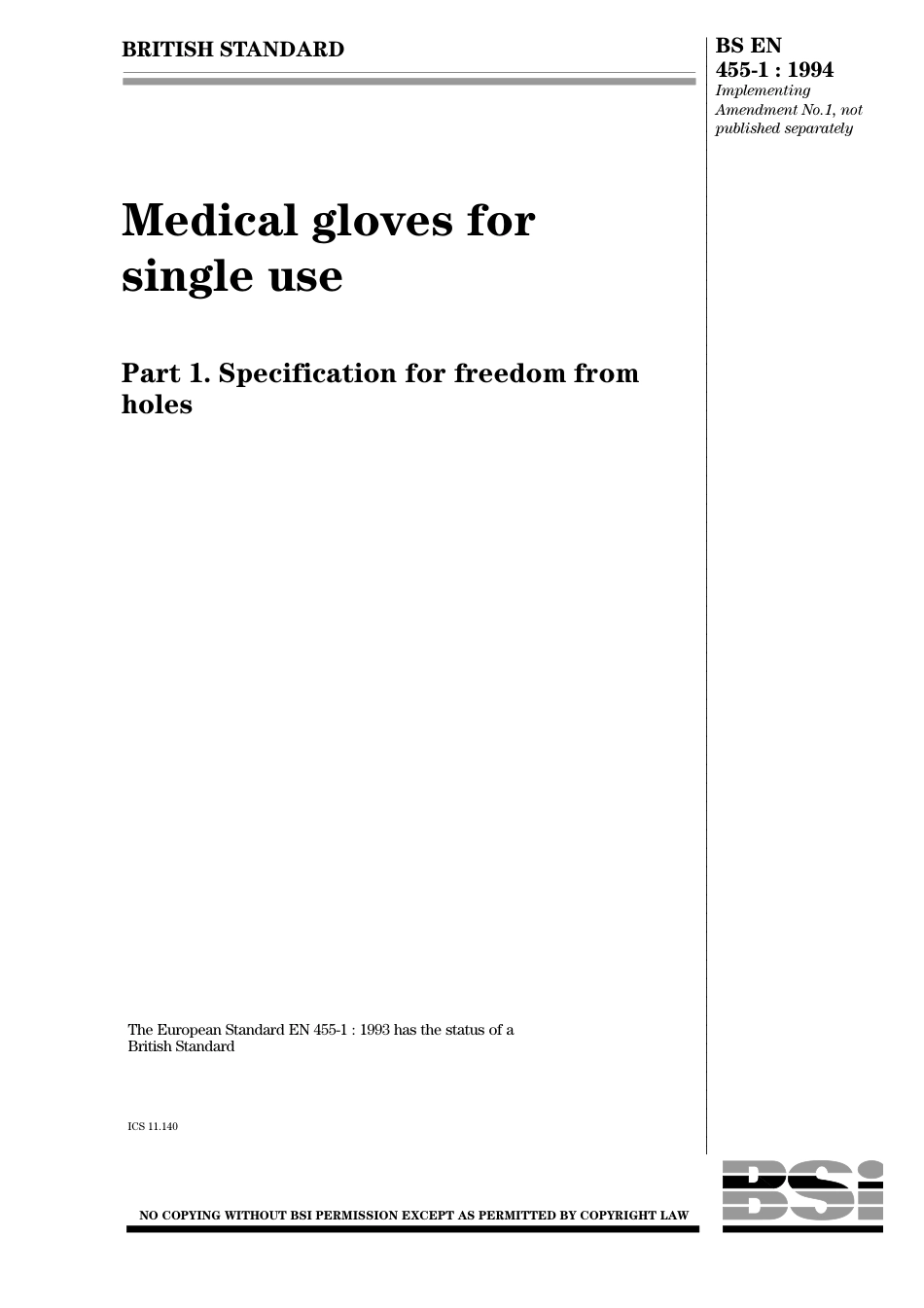 BS EN 455-1 1994 (A1).pdf_第1页