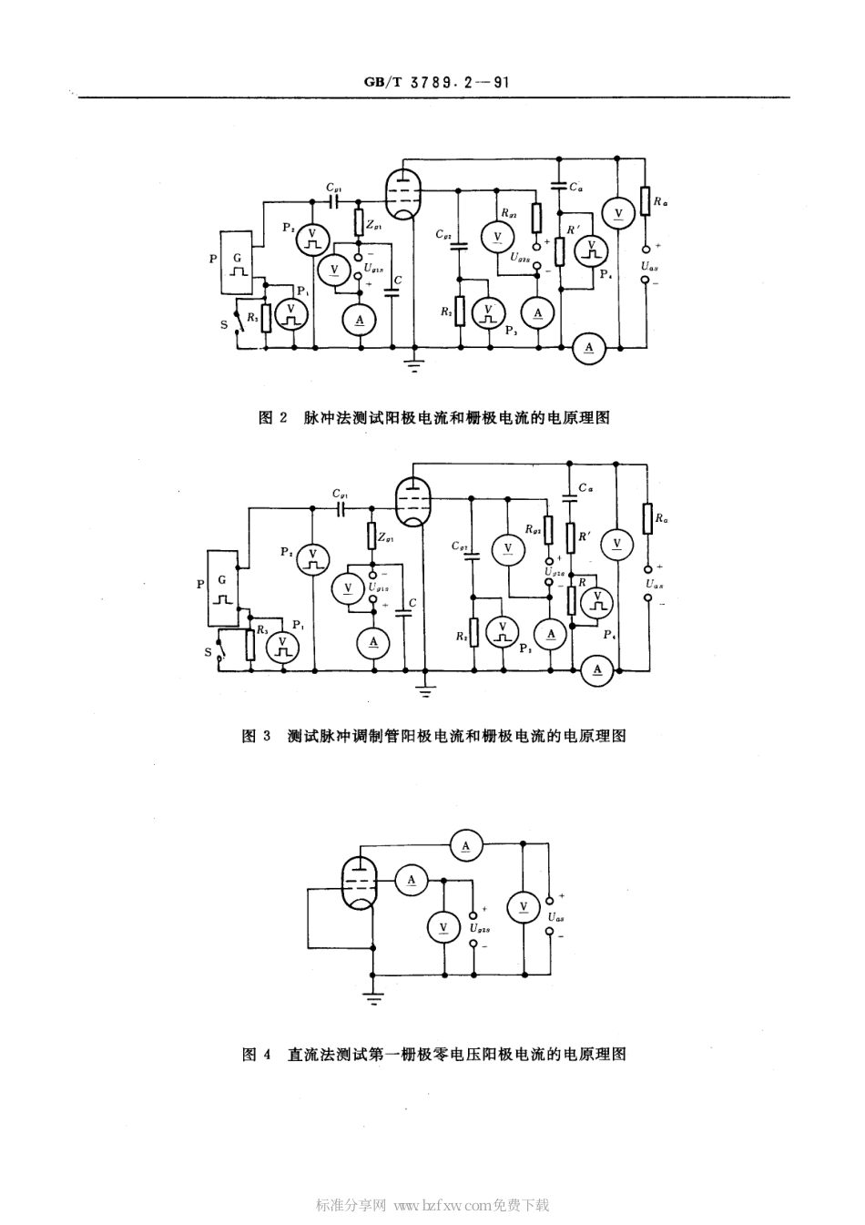 GBT 3789.2-1991 发射管电性能测试方法 阳极电流和栅极电流的测试方法.pdf_第2页