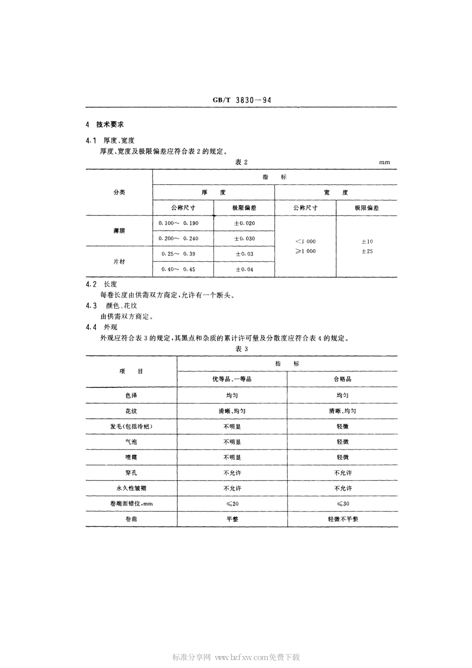 GBT 3830-1994 软聚氯乙烯压延薄膜和片材.pdf_第2页