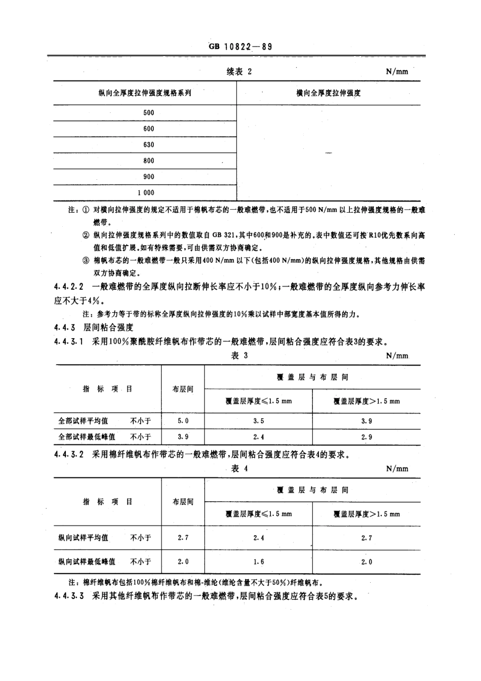 GBT 10822-1989 一般用途难燃输送带.pdf_第3页