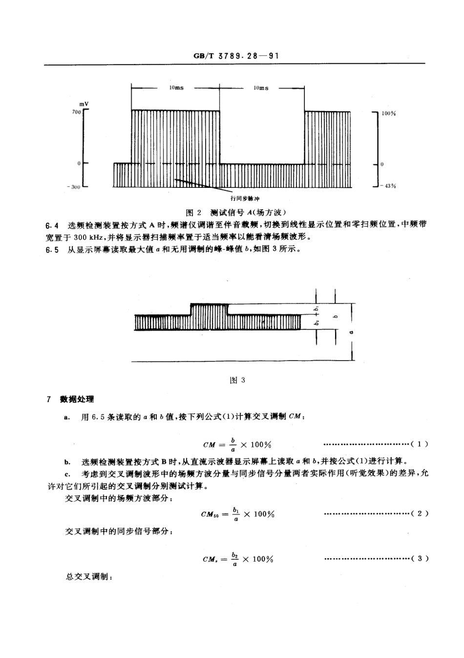 GBT 3789.28-1991 发射管电性能测试方法 交叉调制的测试方法.pdf_第3页